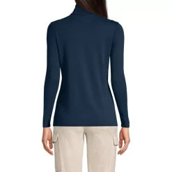 Women's Supima Cotton Fitted Long Sleeve Turtleneck