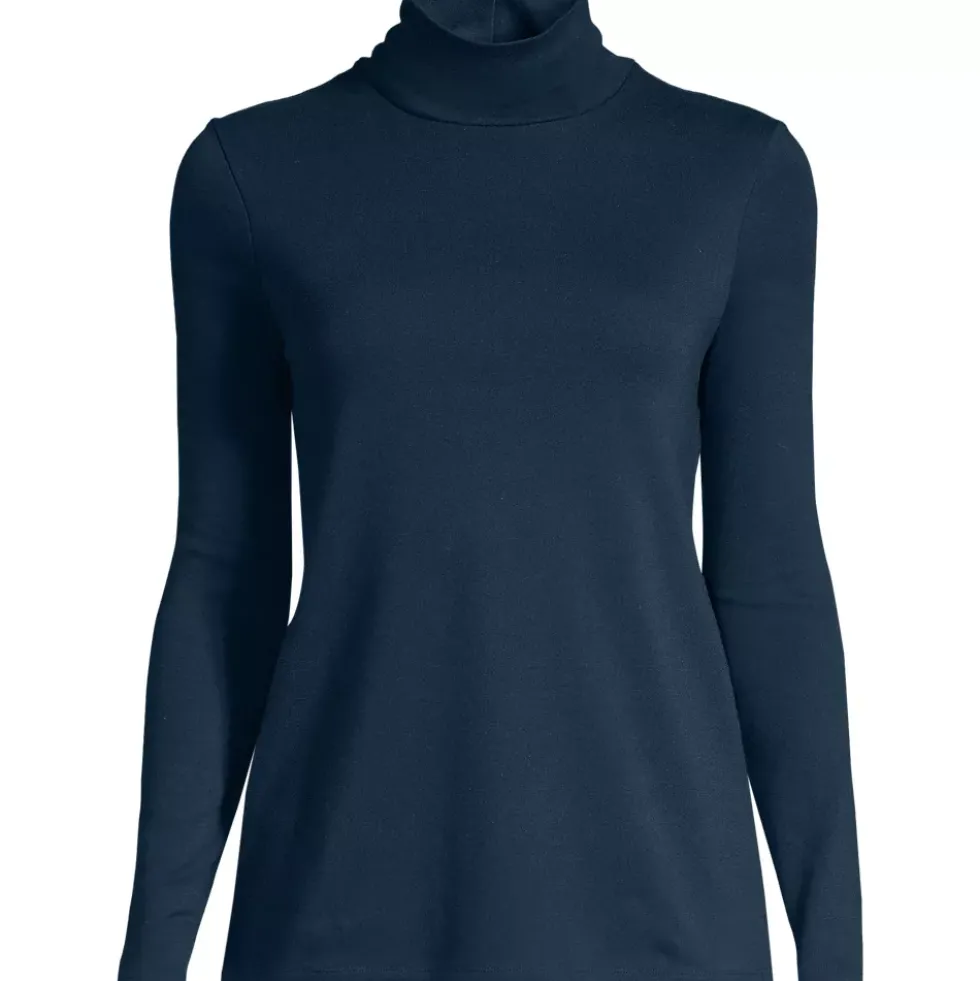 Women's Supima Cotton Fitted Long Sleeve Turtleneck