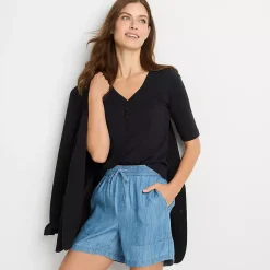 Women's Supima Cotton Henley T-Shirt