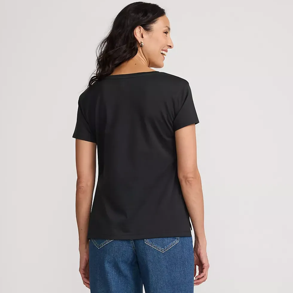 Women's Supima Cotton Short Sleeve Scoop Neck Tee
