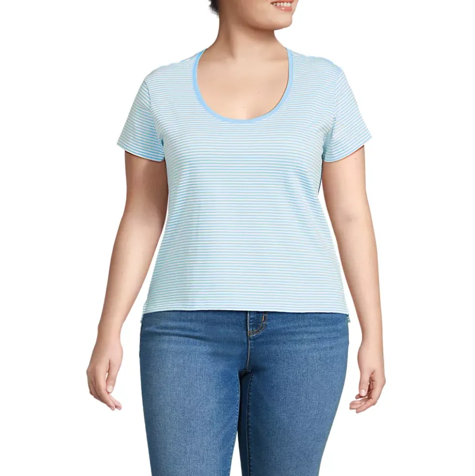 Women's Supima Cotton Short Sleeve Scoop Neck Tee