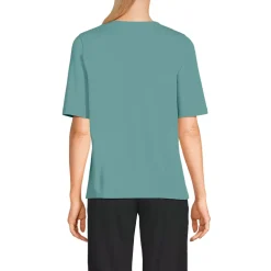 Women's Supima Jersey Half Sleeve Splitneck Shirt