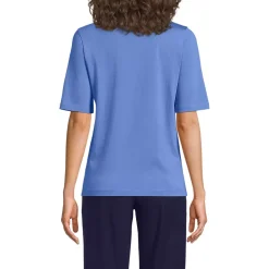 Women's Supima Jersey Half Sleeve Splitneck Shirt