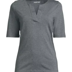 Women's Supima Jersey Half Sleeve Splitneck Shirt