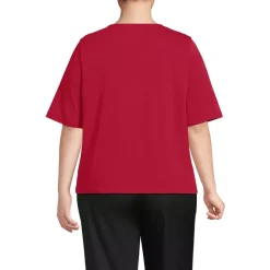Women's Supima Jersey Half Sleeve Splitneck Shirt