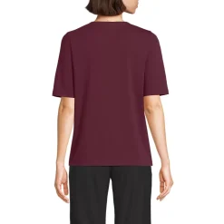 Women's Supima Jersey Half Sleeve Splitneck Shirt