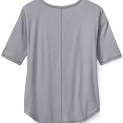 Women's Supima Micro Modal Elbow Sleeve Balletneck Curved Hem Top