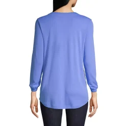 Women's Supima Micro Modal 3/4 Sleeve Split Neck Tunic