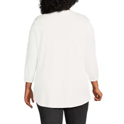 Women's Supima Micro Modal 3/4 Sleeve Split Neck Tunic