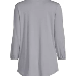 Women's Supima Micro Modal 3/4 Sleeve Split Neck Tunic