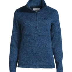 Women's Sweater Fleece Snap Neck Pullover Jacket