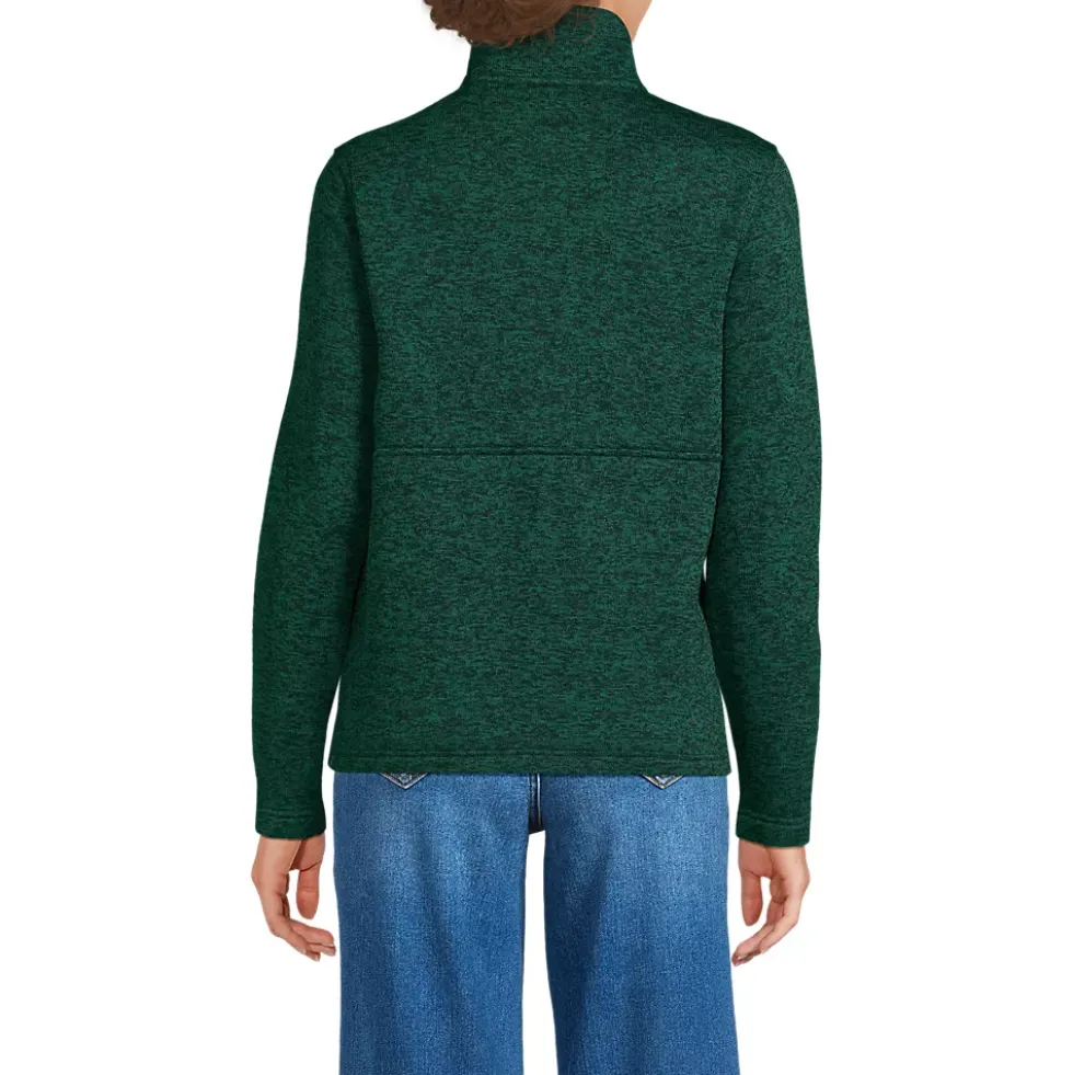 Women's Sweater Fleece Snap Neck Pullover Jacket