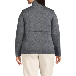 Women's Sweater Fleece Snap Neck Pullover Jacket