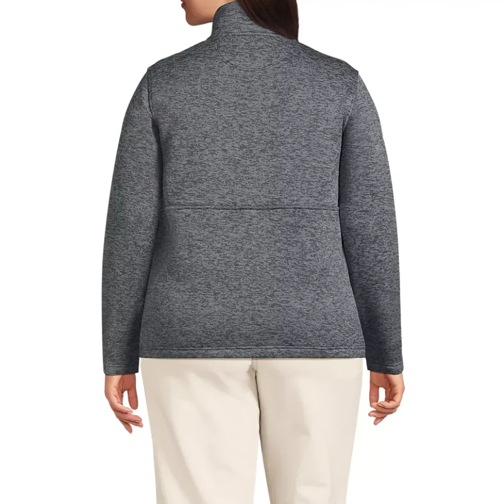 Women's Sweater Fleece Snap Neck Pullover Jacket