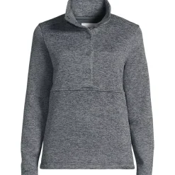 Women's Sweater Fleece Snap Neck Pullover Jacket