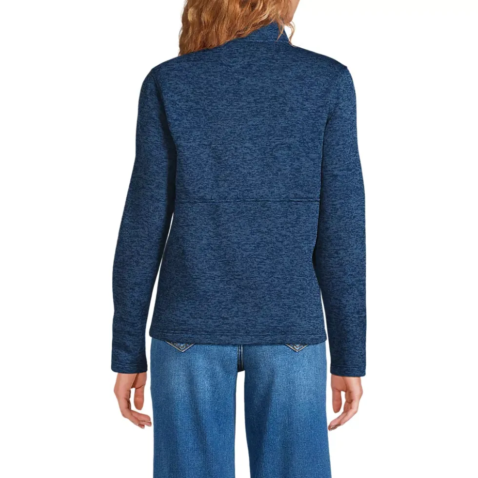 Women's Sweater Fleece Snap Neck Pullover Jacket