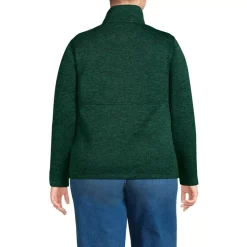 Women's Sweater Fleece Snap Neck Pullover Jacket