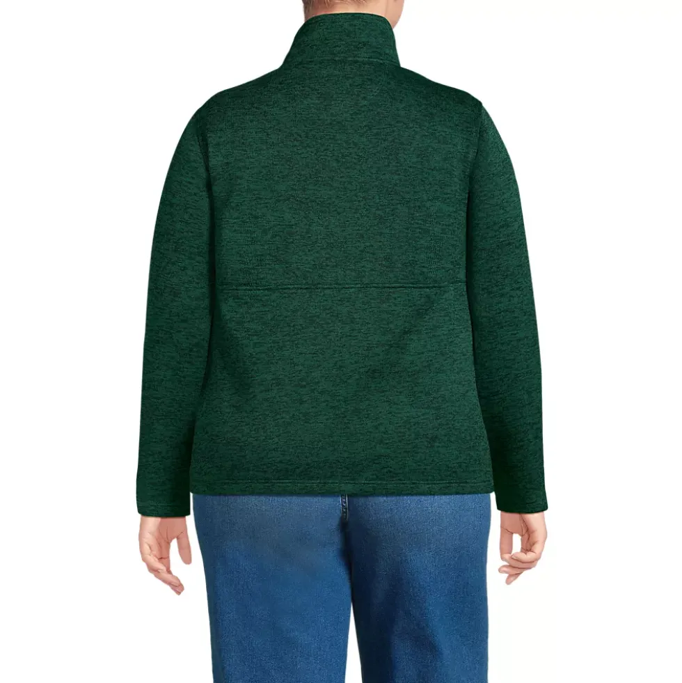 Women's Sweater Fleece Snap Neck Pullover Jacket