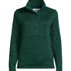 Women's Sweater Fleece Snap Neck Pullover Jacket