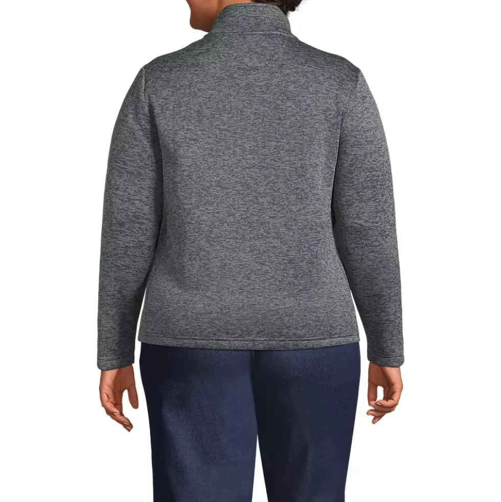 Women's Sweater Fleece Zip Front Jacket