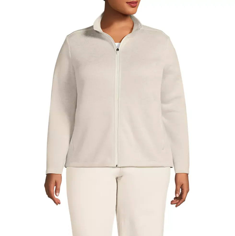 Women's Sweater Fleece Zip Front Jacket