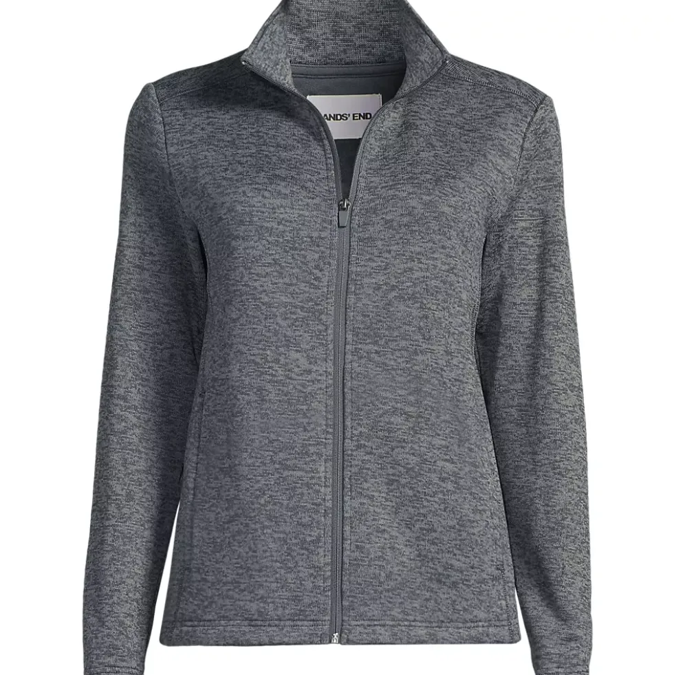 Women's Sweater Fleece Zip Front Jacket