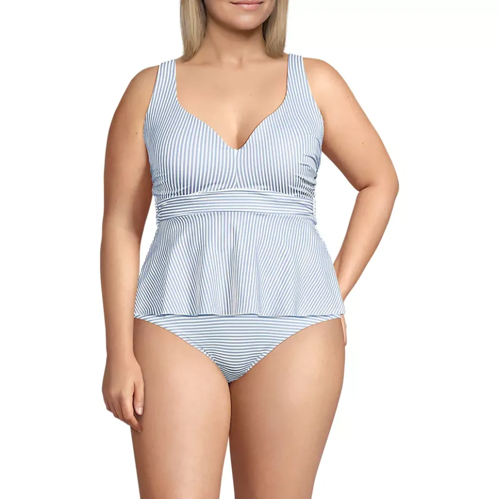 Women's Sweetheart Belted Flutter Tankini