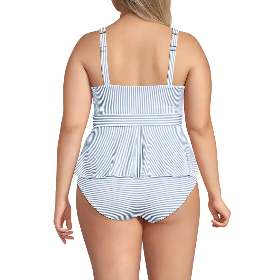 Women's Sweetheart Belted Flutter Tankini