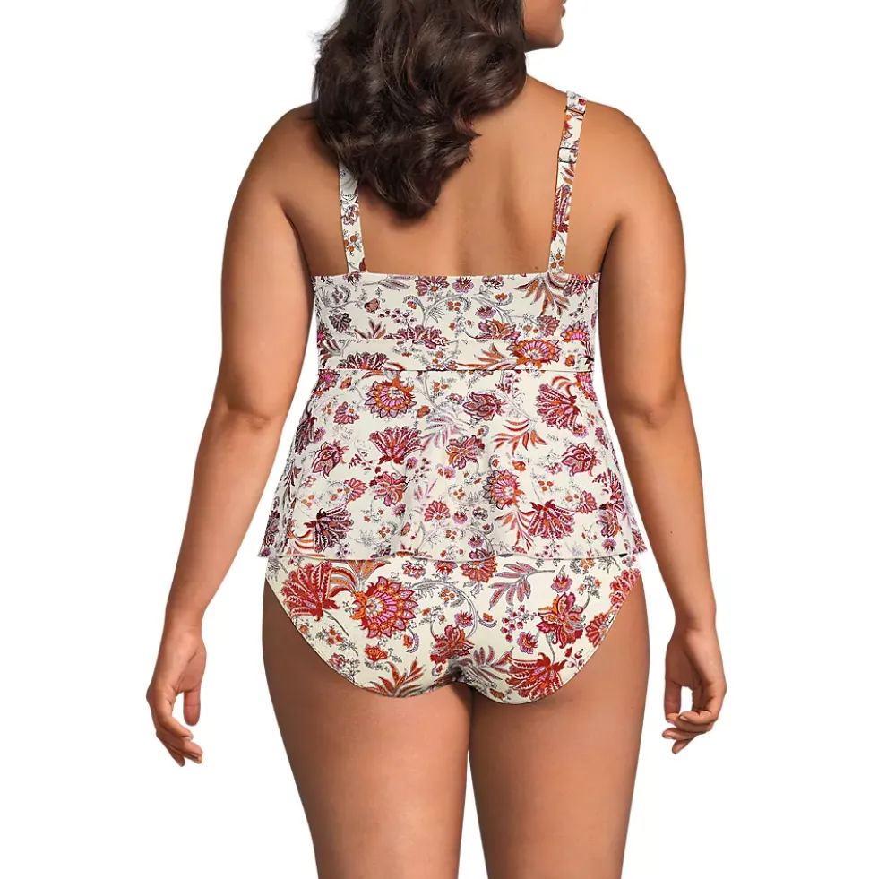 Women's Sweetheart Belted Flutter Tankini