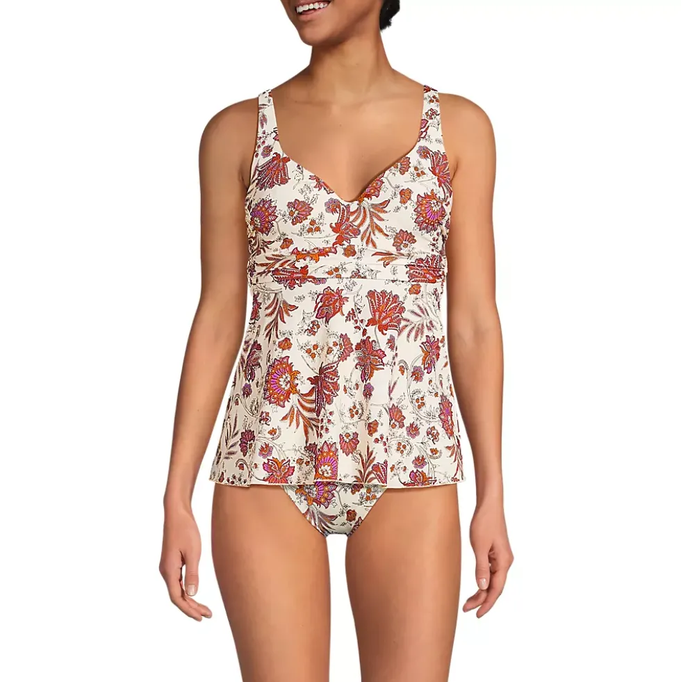 Women's Sweetheart Belted Flutter Tankini
