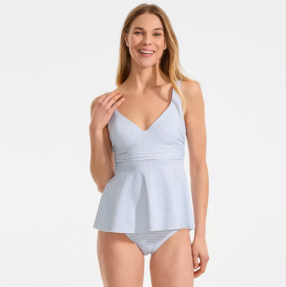Women's Sweetheart Belted Flutter Tankini