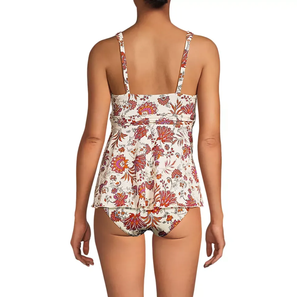 Women's Sweetheart Belted Flutter Tankini