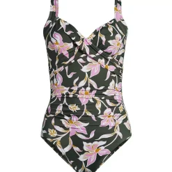 Women's Sweetheart Underwire Wrap One Piece Swimsuit
