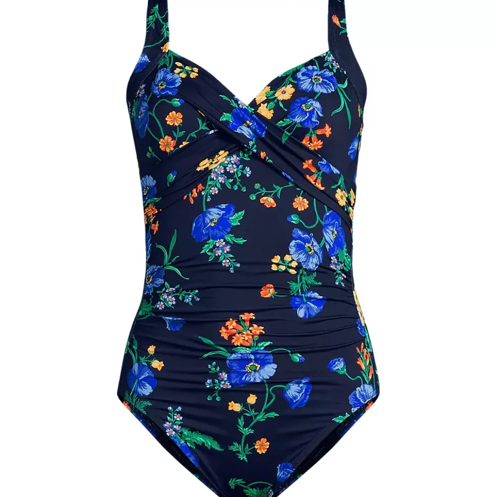 Women's Sweetheart Underwire Wrap One Piece Swimsuit