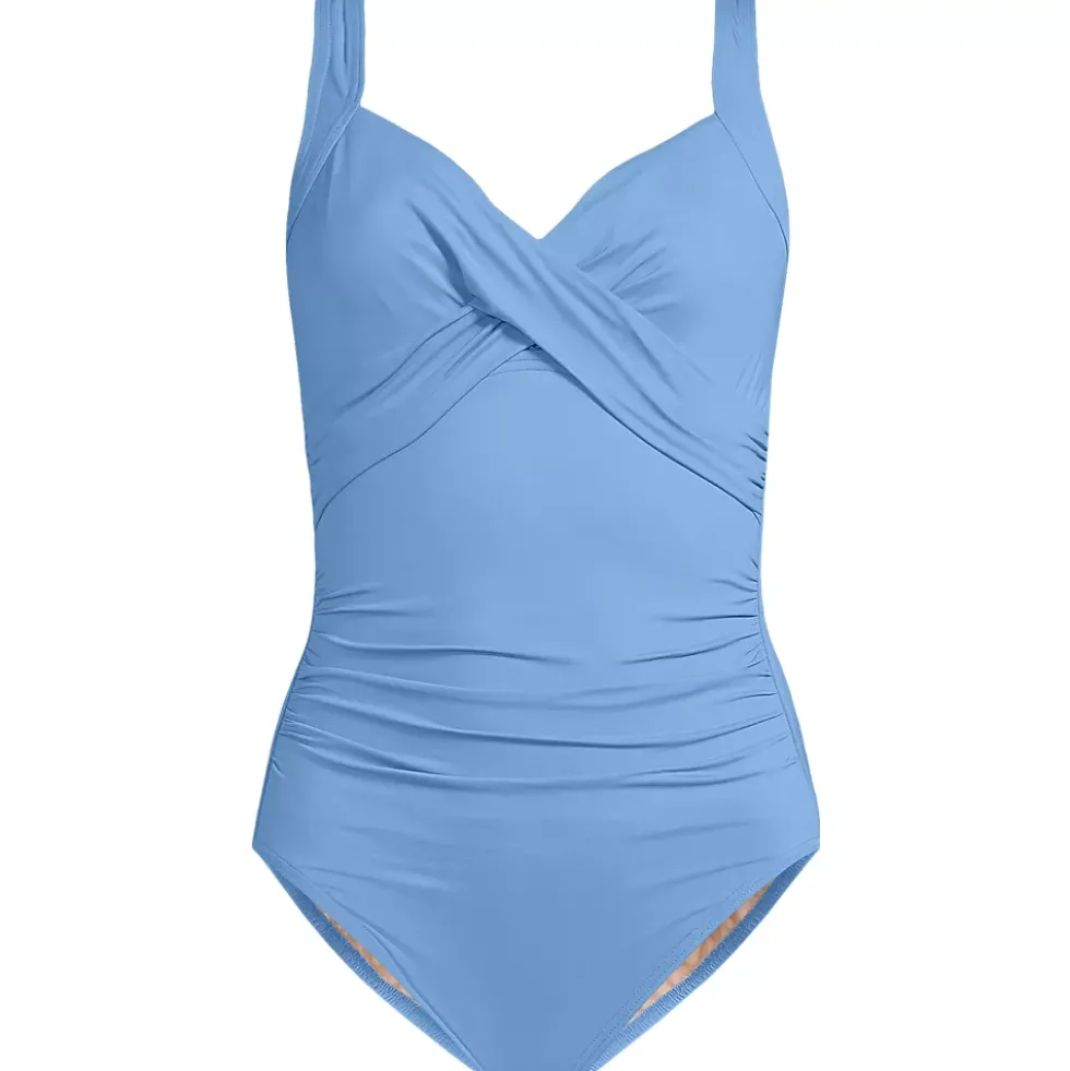 Women's Sweetheart Underwire Wrap One Piece Swimsuit