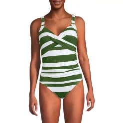 Women's Sweetheart Underwire Wrap One Piece Swimsuit