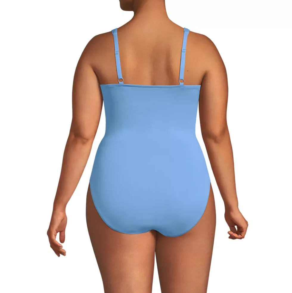 Women's Sweetheart Underwire Wrap One Piece Swimsuit
