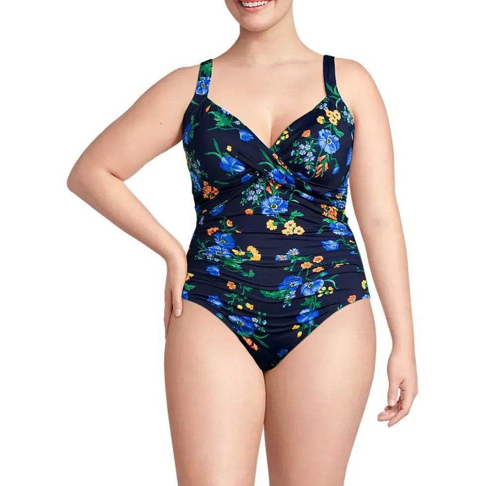Women's Sweetheart Underwire Wrap One Piece Swimsuit