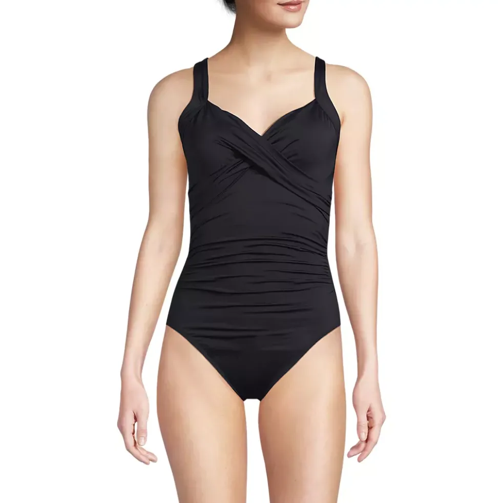 Women's Sweetheart Underwire Wrap One Piece Swimsuit