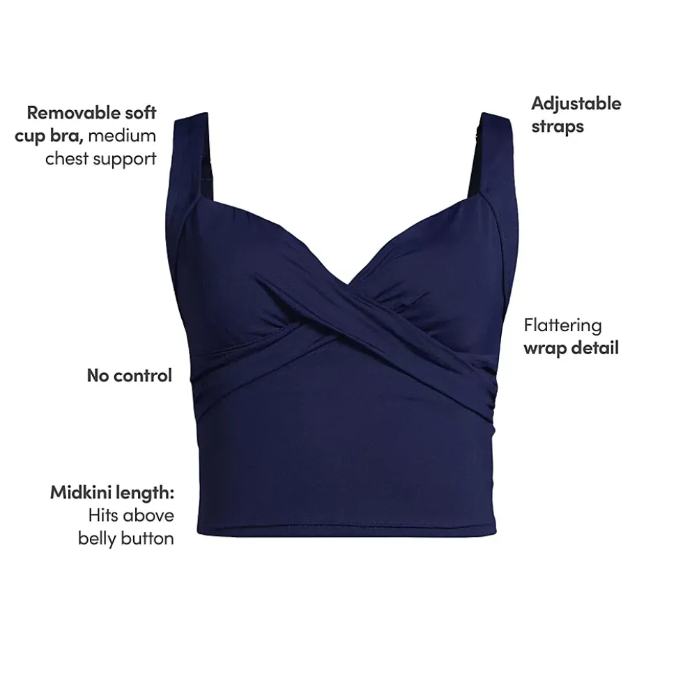 Women's Sweetheart Wrap Midkini Top
