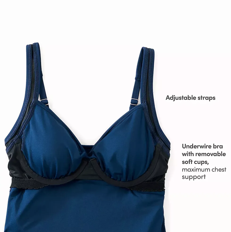 Women's Sweetheart Wrap Underwire Tankini Top