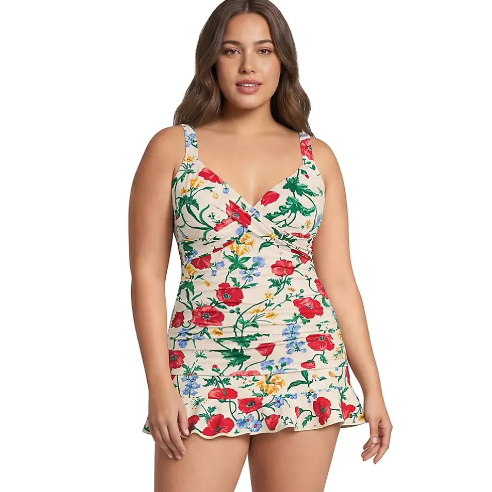 Women's Sweetheart Wrap Underwire Tankini Top