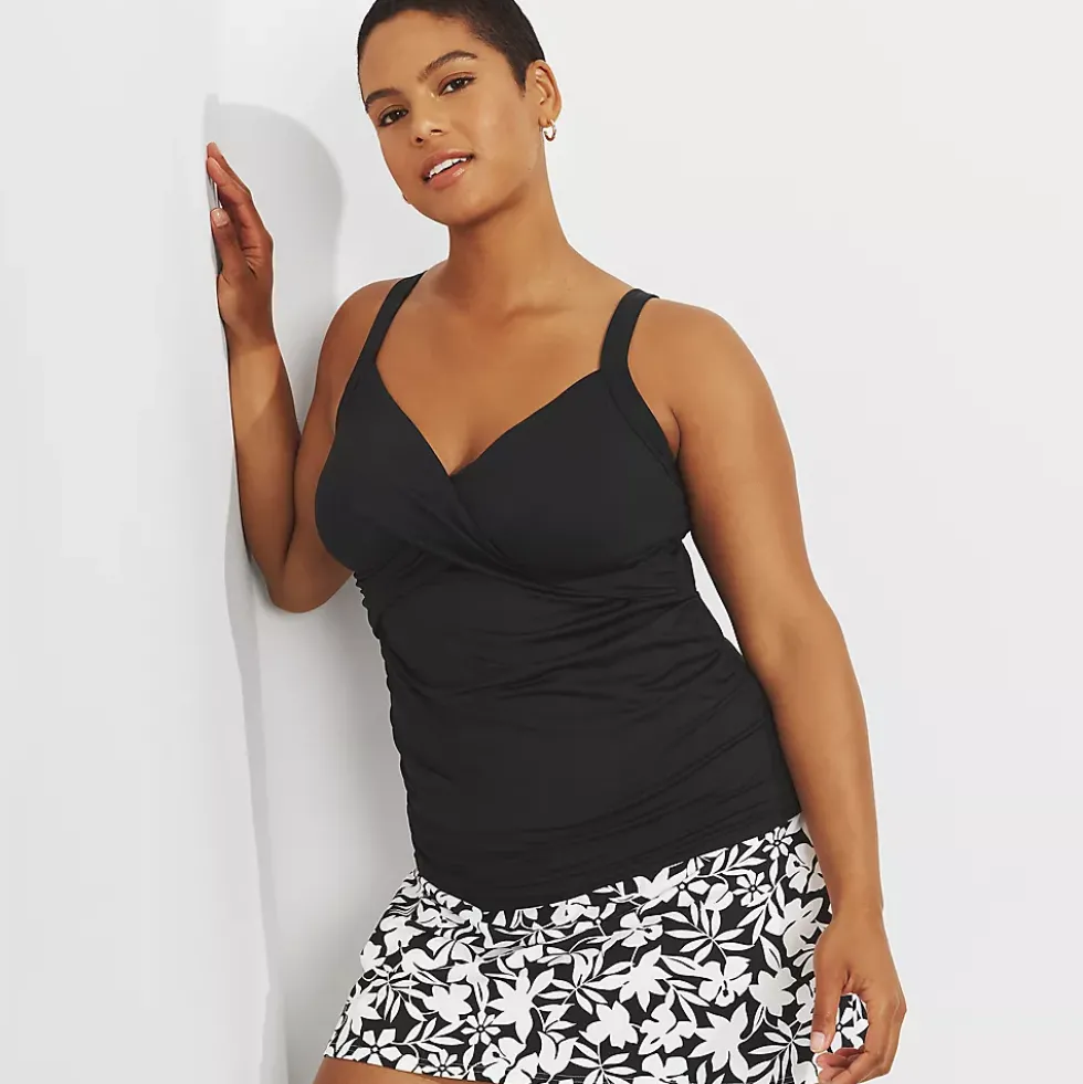 Women's Sweetheart Wrap Underwire Tankini Top