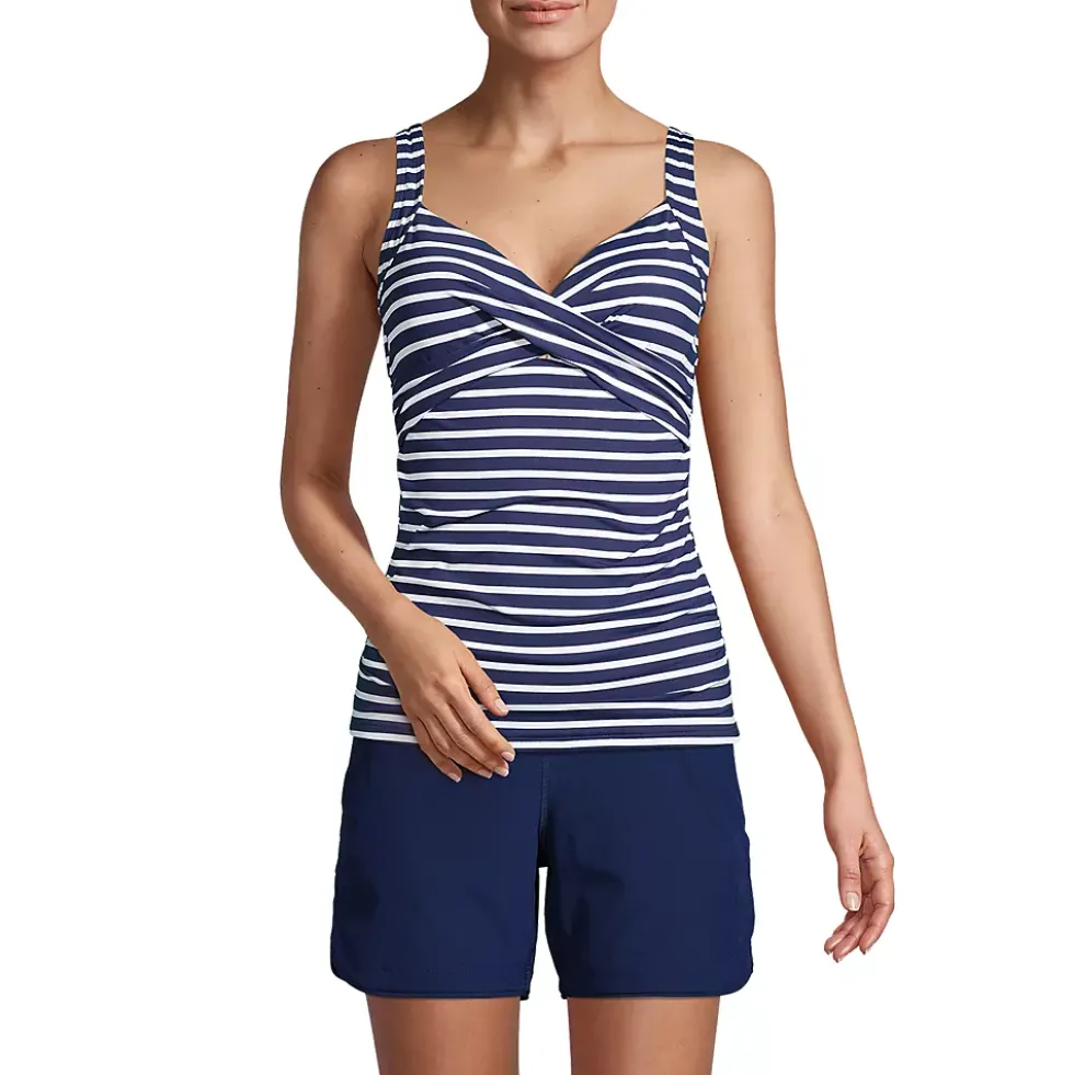 Women's Sweetheart Wrap Underwire Tankini Top