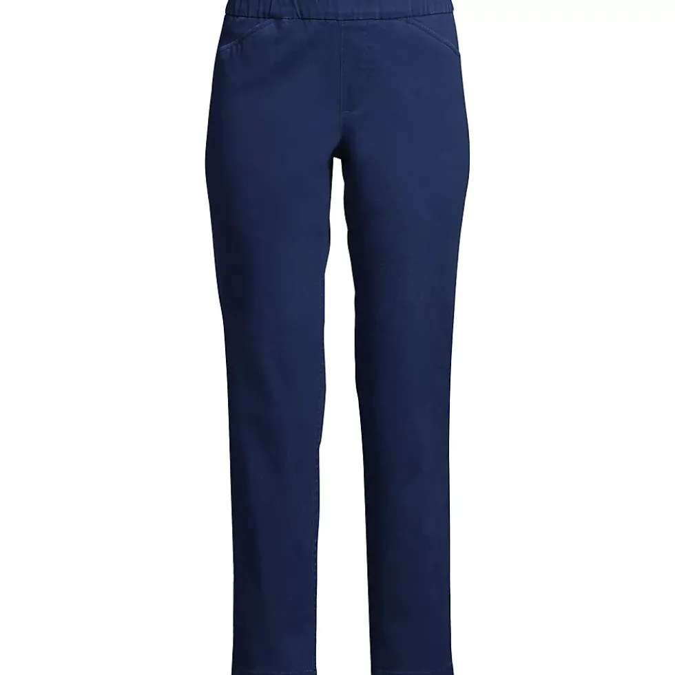Women's Tall Mid Rise Pull On Chino Crop Pants