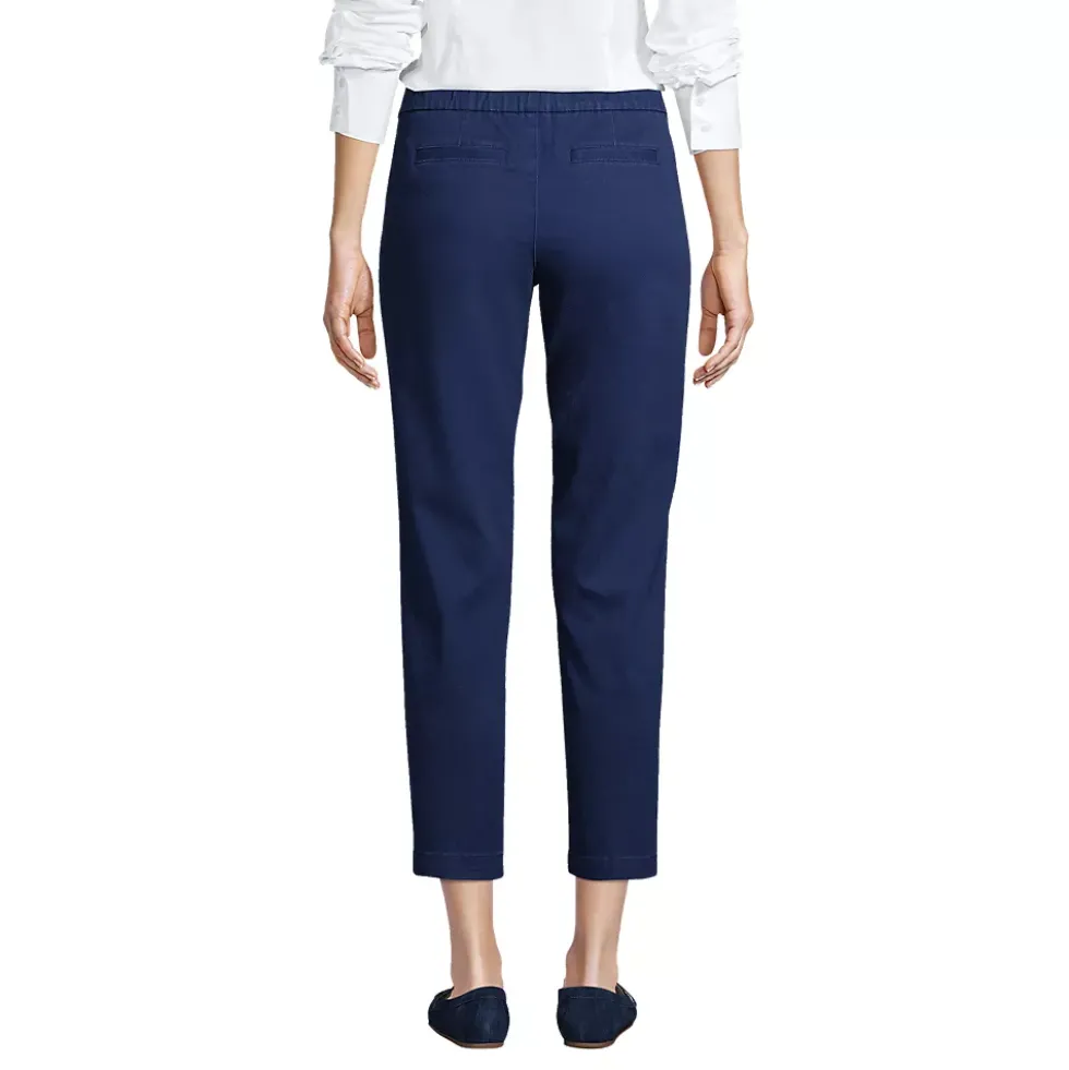 Women's Tall Mid Rise Pull On Chino Crop Pants