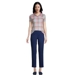 Women's Tall Mid Rise Pull On Chino Crop Pants