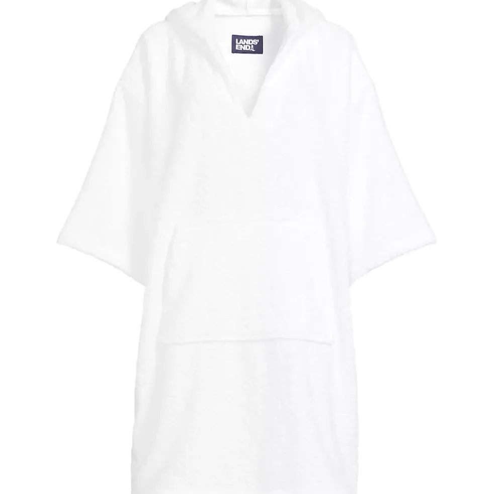 Women's Terry 3/4 Sleeve Pullover Hooded Spa Robe