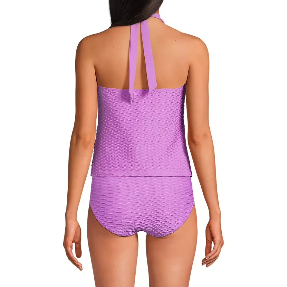 Women's Texture Halter Tankini Swimsuit Top