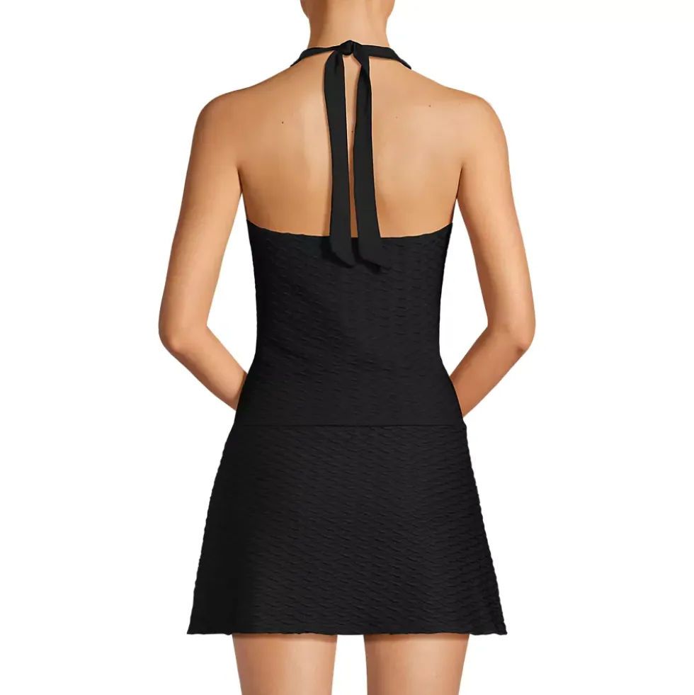 Women's Texture Halter Tankini Swimsuit Top